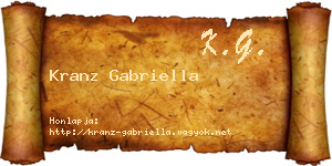 Kranz Gabriella névjegykártya