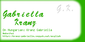 gabriella kranz business card